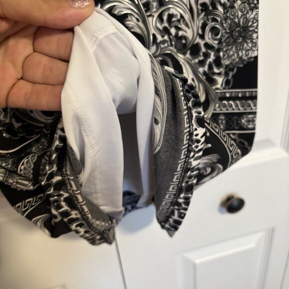 Women’s Cache Black White Stretch Dress Size 6 - Picture 4 of 6